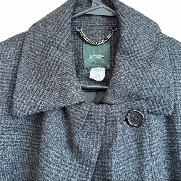J.Crew Gray Single Breasted 100% Wool Fully Lined Peacoat Jacket Size 4 - Picture 3 of 7